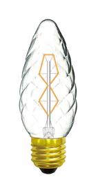 015033040  Rustica Dimmable Candle 45mm/S Twisted E27 Clear 40W